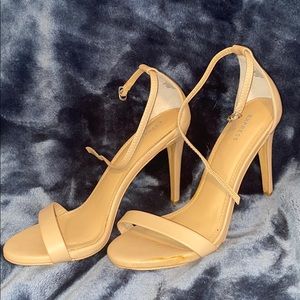 Express Nude Leather Stilettos